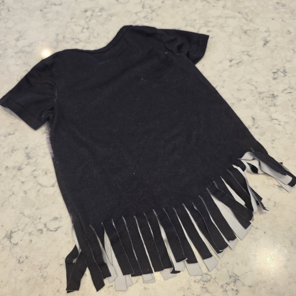 Johnny Cash Fringe T-shirt & Cow Print Flare Jeans Size 6-12 Months - Picture 8 of 15